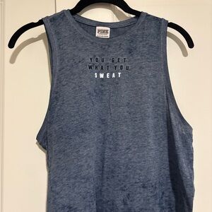 LAST CHANCE PINK Victoria's Secret Blue Muscle Tee